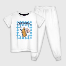 Детская пижама хлопок с принтом Октоберфест в Екатеринбурге, 100% хлопок |  брюки и футболка прямого кроя, без карманов, на брюках мягкая резинка на поясе и по низу штанин
 | 