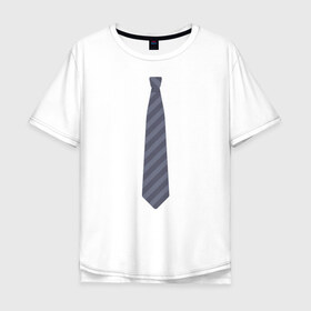 Мужская футболка хлопок Oversize с принтом Business в Екатеринбурге, 100% хлопок | свободный крой, круглый ворот, “спинка” длиннее передней части | business | business style | галстук | деловой стиль