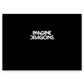 Поздравительная открытка с принтом IMAGINE DRAGONS в Екатеринбурге, 100% бумага | плотность бумаги 280 г/м2, матовая, на обратной стороне линовка и место для марки
 | evolve | id | imagine dragons | драконы | ид