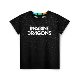 Детская футболка 3D с принтом IMAGINE DRAGONS (КАПЮШОН) в Екатеринбурге, 100% гипоаллергенный полиэфир | прямой крой, круглый вырез горловины, длина до линии бедер, чуть спущенное плечо, ткань немного тянется | evolve | id | imagine dragons | драконы | ид