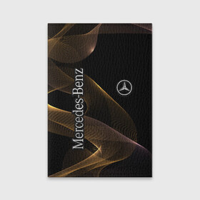 Обложка для паспорта матовая кожа с принтом Mercedes в Екатеринбурге, натуральная матовая кожа | размер 19,3 х 13,7 см; прозрачные пластиковые крепления | amg | mercedes | авто | автомобиль | иномарка | логотип | машина | мерседес | текстура