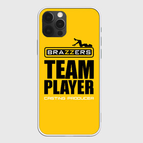 Чехол для iPhone 12 Pro с принтом Brazzers Team player  в Екатеринбурге, силикон | область печати: задняя сторона чехла, без боковых панелей | adults | brazzers | casting | emblem | films | girl | inscription | logo | player | producer | silhouette | studio | team | девушка | игрок | кастинг | командный | логотип | надпись | продюсер | силуэт | студия | фильмы | эмблема