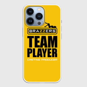 Чехол для iPhone 13 Pro с принтом Brazzers Team player в Екатеринбурге,  |  | Тематика изображения на принте: adults | brazzers | casting | emblem | films | girl | inscription | logo | player | producer | silhouette | studio | team | девушка | игрок | кастинг | командный | логотип | надпись | продюсер | силуэт | студия | фильмы | эмблема