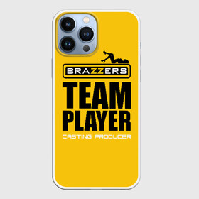 Чехол для iPhone 13 Pro Max с принтом Brazzers Team player в Екатеринбурге,  |  | Тематика изображения на принте: adults | brazzers | casting | emblem | films | girl | inscription | logo | player | producer | silhouette | studio | team | девушка | игрок | кастинг | командный | логотип | надпись | продюсер | силуэт | студия | фильмы | эмблема