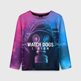 Детский лонгслив 3D с принтом WATCH DOGS LEGION в Екатеринбурге, 100% полиэстер | длинные рукава, круглый вырез горловины, полуприлегающий силуэт
 | ded sec | fox | hacker | legion | watch dogs | watch dogs 2 | watch dogs legion | легион | хакер