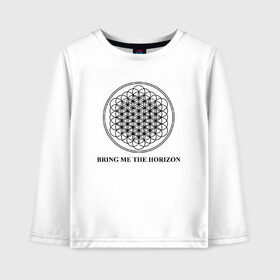 Детский лонгслив хлопок с принтом BRING ME THE HORIZON в Екатеринбурге, 100% хлопок | круглый вырез горловины, полуприлегающий силуэт, длина до линии бедер | bmth | bring me the horizon