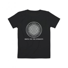 Детская футболка хлопок с принтом BRING ME THE HORIZON в Екатеринбурге, 100% хлопок | круглый вырез горловины, полуприлегающий силуэт, длина до линии бедер | bmth | bring me the horizon