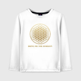 Детский лонгслив хлопок с принтом BRING ME THE HORIZON в Екатеринбурге, 100% хлопок | круглый вырез горловины, полуприлегающий силуэт, длина до линии бедер | bmth | bring me the horizon