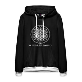 Мужская толстовка 3D с принтом BRING ME THE HORIZON в Екатеринбурге, 100% полиэстер | двухслойный капюшон со шнурком для регулировки, мягкие манжеты на рукавах и по низу толстовки, спереди карман-кенгуру с мягким внутренним слоем. | bmth | bring me the horizon