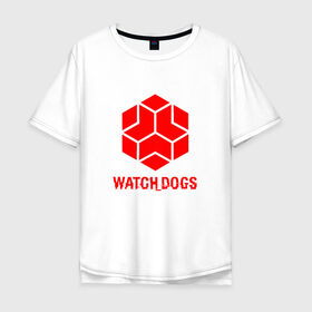 Мужская футболка хлопок Oversize с принтом WATCH DOGS в Екатеринбурге, 100% хлопок | свободный крой, круглый ворот, “спинка” длиннее передней части | ded sec | hacker | legion | watch dogs | watch dogs 2 | watch dogs legion | легион | хакер