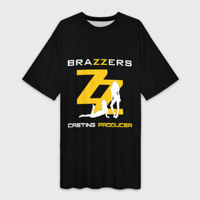 Платье-футболка 3D с принтом Brazzers Casting producer в Екатеринбурге,  |  | adults | brazzers | casting | girls | inscription | logo | movies | producer | silhouette | studio | девушки | кастинг | логотип | надпись | продюсер | силуэт | студия | фильмы