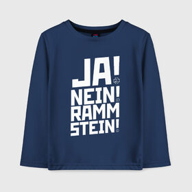 Детский лонгслив хлопок с принтом RAMMSTEIN (НА СПИНЕ) в Екатеринбурге, 100% хлопок | круглый вырез горловины, полуприлегающий силуэт, длина до линии бедер | Тематика изображения на принте: rammstein | рамштайн
