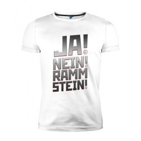 Мужская футболка премиум с принтом RAMMSTEIN (НА СПИНЕ) в Екатеринбурге, 92% хлопок, 8% лайкра | приталенный силуэт, круглый вырез ворота, длина до линии бедра, короткий рукав | rammstein | рамштайн