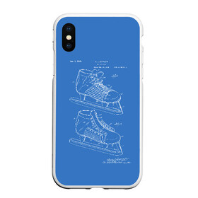 Чехол для iPhone XS Max матовый с принтом Patent - hocey в Екатеринбурге, Силикон | Область печати: задняя сторона чехла, без боковых панелей | patent | зима | игра | идея | история | коньки | лёд | патент | разработка | сибирь | спорт | хокей | хоккей | чертеж | чертежи