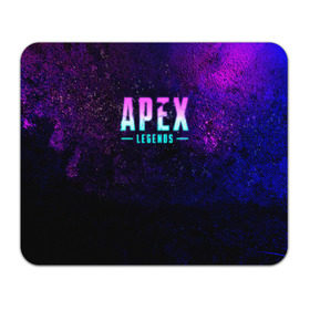 Коврик для мышки прямоугольный с принтом Apex Legends. Neon logo в Екатеринбурге, натуральный каучук | размер 230 х 185 мм; запечатка лицевой стороны | Тематика изображения на принте: apex | apex legends | bangalor | bloodhound | caustic | crypto | gibraltar | legends | lifeline | logo | mirage | neon | pathfinder | titanfall | watson | wraith | апекс | неон