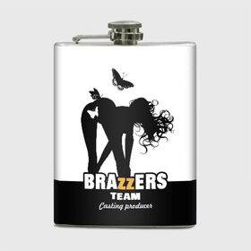 Фляга с принтом Brazzers team Casting-producer в Екатеринбурге, металлический корпус | емкость 0,22 л, размер 125 х 94 мм. Виниловая наклейка запечатывается полностью | adults | brazzers | butterflies | casting | girl | inscription | logo | movies | producer | silhouette | studio | team | бабочки | братья | девушка | кастинг | логотип | надпись | продюсер | силуэт | студия | фильмы