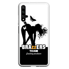 Чехол для Honor 20 с принтом Brazzers team Casting-producer в Екатеринбурге, Силикон | Область печати: задняя сторона чехла, без боковых панелей | Тематика изображения на принте: adults | brazzers | butterflies | casting | girl | inscription | logo | movies | producer | silhouette | studio | team | бабочки | братья | девушка | кастинг | логотип | надпись | продюсер | силуэт | студия | фильмы