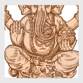 Магнитный плакат 3Х3 с принтом Ганеш в Екатеринбурге, Полимерный материал с магнитным слоем | 9 деталей размером 9*9 см | Тематика изображения на принте: бог. индуизм | буддизм | ганеш | ганеша | индия | кришна | мифология | оберег | ом | слон | талисман
