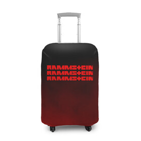 Чехол для чемодана 3D с принтом RAMMSTEIN в Екатеринбурге, 86% полиэфир, 14% спандекс | двустороннее нанесение принта, прорези для ручек и колес | lindemann | rammstein | рамштайн | тилль линдеманн