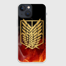 Чехол для iPhone 13 mini с принтом АТАКА ТИТАНОВ. Золото в огне в Екатеринбурге,  |  | attack on titan | monsters | атака титанов | монстры | титаны