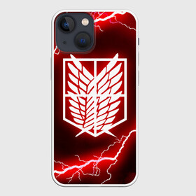 Чехол для iPhone 13 mini с принтом АТАКА ТИТАНОВ. Красные молнии в Екатеринбурге,  |  | attack on titan | monsters | атака титанов | монстры | титаны