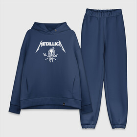 Женский костюм хлопок Oversize с принтом METALLICA в Екатеринбурге,  |  | metallica | metallica logo | rock | метал группа | металл | металлика логотип | музыка | рок | трэш метал | хеви метал