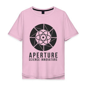 Мужская футболка хлопок Oversize с принтом APERTURE lab. в Екатеринбурге, 100% хлопок | свободный крой, круглый ворот, “спинка” длиннее передней части | aperture | aperture science innovators | game | portal | portal 2