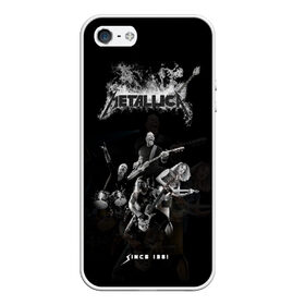 Чехол для iPhone 5/5S матовый с принтом Metallica в Екатеринбурге, Силикон | Область печати: задняя сторона чехла, без боковых панелей | metalica | metallica | группа | джеймс хэтфилд | кирк хэмметт | ларс ульрих | метал | металика | металлика | миталика | музыка | роберт трухильо | рок | трэш | трэшметал | хард | хеви