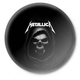 Значок с принтом Metallica в Екатеринбурге,  металл | круглая форма, металлическая застежка в виде булавки | metalica | metallica | группа | джеймс хэтфилд | кирк хэмметт | ларс ульрих | метал | металика | металлика | миталика | музыка | роберт трухильо | рок | трэш | трэшметал | хард | хеви