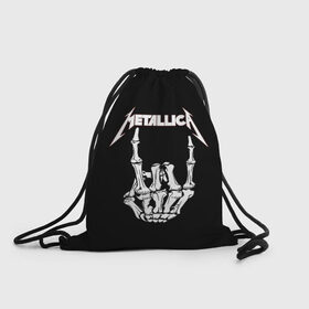 Рюкзак-мешок 3D с принтом Metallica в Екатеринбурге, 100% полиэстер | плотность ткани — 200 г/м2, размер — 35 х 45 см; лямки — толстые шнурки, застежка на шнуровке, без карманов и подкладки | metalica | metallica | группа | джеймс хэтфилд | кирк хэмметт | ларс ульрих | метал | металика | металлика | миталика | музыка | роберт трухильо | рок | трэш | трэшметал | хард | хеви