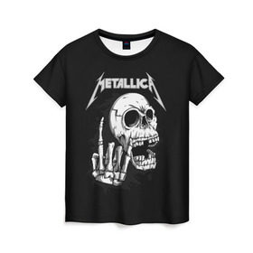 Женская футболка 3D с принтом Metallica в Екатеринбурге, 100% полиэфир ( синтетическое хлопкоподобное полотно) | прямой крой, круглый вырез горловины, длина до линии бедер | metalica | metallica | группа | джеймс хэтфилд | кирк хэмметт | ларс ульрих | метал | металика | металлика | миталика | музыка | роберт трухильо | рок | трэш | трэшметал | хард | хеви