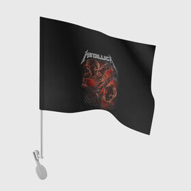 Флаг для автомобиля с принтом Metallica в Екатеринбурге, 100% полиэстер | Размер: 30*21 см | metalica | metallica | группа | джеймс хэтфилд | кирк хэмметт | ларс ульрих | метал | металика | металлика | миталика | музыка | роберт трухильо | рок | трэш | трэшметал | хард | хеви