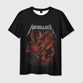 Мужская футболка 3D с принтом Metallica в Екатеринбурге, 100% полиэфир | прямой крой, круглый вырез горловины, длина до линии бедер | metalica | metallica | группа | джеймс хэтфилд | кирк хэмметт | ларс ульрих | метал | металика | металлика | миталика | музыка | роберт трухильо | рок | трэш | трэшметал | хард | хеви
