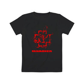 Детская футболка хлопок с принтом RAMMSTEIN (настраиваемая) в Екатеринбурге, 100% хлопок | круглый вырез горловины, полуприлегающий силуэт, длина до линии бедер | rammstein | рамштайн