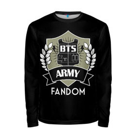 Мужской лонгслив 3D с принтом BTS Army Fandom в Екатеринбурге, 100% полиэстер | длинные рукава, круглый вырез горловины, полуприлегающий силуэт | army | bangtan boys | beyond the scene | boys | bts | chin | edm | emblem | fandom | fans | hieroglyphs | hip hop | jimin | k pop | logo | rainbow | rb | rm | south korean | армия | бойбенд | ви | джей хоуп | иероглифы | логотип | мальчики | радуга 