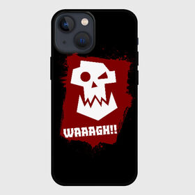 Чехол для iPhone 13 mini с принтом WAAAGH в Екатеринбурге,  |  | Тематика изображения на принте: 40000 | 40k | game | ork | orks | waaagh | warhammer | warhammer 40k | wh40k | игра | орки