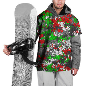 Накидка на куртку 3D с принтом Камуфляж с буквами FCLM в Екатеринбурге, 100% полиэстер |  | зеленый | клуб | красно зеленый | красный | локо | локомотив | москва | паттерн