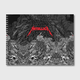 Альбом для рисования с принтом Metallica в Екатеринбурге, 100% бумага
 | матовая бумага, плотность 200 мг. | american | bird | eagle | james hetfield | kirk hammett | lars ulrich | metal band | metallica | red eye | robert trujillo | scream | skull | американская | джеймс хетфилд | кирк хэмметт | красный глаз | крик | ларс ульрих | метал группа | метал