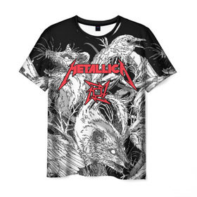 Мужская футболка 3D с принтом Metallica в Екатеринбурге, 100% полиэфир | прямой крой, круглый вырез горловины, длина до линии бедер | american | angry | emblem | james hetfield | kirk hammett | la | live | logo | metal band | metallica | rats | ravens | zombies | американская | вороны | джеймс хетфилд | живые | злые | зомби | кирк хэмметт | крысы | ларс ульрих | логотип | мета