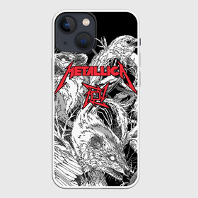 Чехол для iPhone 13 mini с принтом Metallica в Екатеринбурге,  |  | american | angry | emblem | james hetfield | kirk hammett | la | live | logo | metal band | metallica | rats | ravens | zombies | американская | вороны | джеймс хетфилд | живые | злые | зомби | кирк хэмметт | крысы | ларс ульрих | логотип | мета