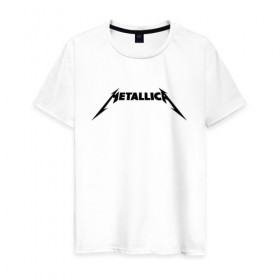 Мужская футболка хлопок с принтом METALLICA (НА СПИНЕ) в Екатеринбурге, 100% хлопок | прямой крой, круглый вырез горловины, длина до линии бедер, слегка спущенное плечо. | metallica | металлика
