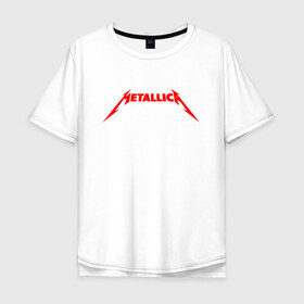 Мужская футболка хлопок Oversize с принтом METALLICA (НА СПИНЕ) в Екатеринбурге, 100% хлопок | свободный крой, круглый ворот, “спинка” длиннее передней части | metallica | металлика