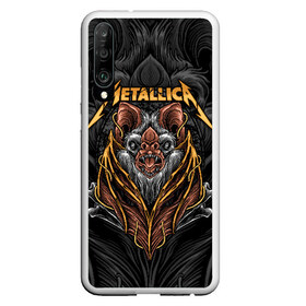 Чехол для Honor P30 с принтом Metallica в Екатеринбурге, Силикон | Область печати: задняя сторона чехла, без боковых панелей | american | bat | bones | emblem | fangs | james hetfield | kirk hammett | metal band | metallica | mouse | music | rock | vampire | американская | вампир | джеймс хетфилд | кирк хэмметт | клыки | кости | ларс ульрих | летучая | метал группа | мет