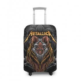 Чехол для чемодана 3D с принтом Metallica в Екатеринбурге, 86% полиэфир, 14% спандекс | двустороннее нанесение принта, прорези для ручек и колес | american | bat | bones | emblem | fangs | james hetfield | kirk hammett | metal band | metallica | mouse | music | rock | vampire | американская | вампир | джеймс хетфилд | кирк хэмметт | клыки | кости | ларс ульрих | летучая | метал группа | мет