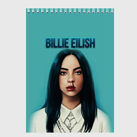 Скетчбук с принтом BILLIE EILISH в Екатеринбурге, 100% бумага
 | 48 листов, плотность листов — 100 г/м2, плотность картонной обложки — 250 г/м2. Листы скреплены сверху удобной пружинной спиралью | ayelish | bad guy | bellyache | bilie eilish | bilie elish | billie | billie eilish | eilish | electronic | elish | music | били айлиш | билли айлиш | эйлиш | элиш