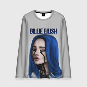 Мужской лонгслив 3D с принтом BILLIE EILISH в Екатеринбурге, 100% полиэстер | длинные рукава, круглый вырез горловины, полуприлегающий силуэт | Тематика изображения на принте: ayelish | bad guy | bellyache | bilie eilish | bilie elish | billie | billie eilish | eilish | electronic | elish | music | били айлиш | билли айлиш | эйлиш | элиш