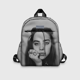 Детский рюкзак 3D с принтом BILLIE EILISH в Екатеринбурге, 100% полиэстер | лямки с регулируемой длиной, сверху петелька, чтобы рюкзак можно было повесить на вешалку. Основное отделение закрывается на молнию, как и внешний карман. Внутри дополнительный карман. По бокам два дополнительных кармашка | ayelish | bad guy | bellyache | bilie eilish | bilie elish | billie | billie eilish | eilish | electronic | elish | music | били айлиш | билли айлиш | эйлиш | элиш