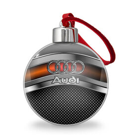 Ёлочный шар с принтом Audi Metal в Екатеринбурге, Пластик | Диаметр: 77 мм | audi | metal | авто | ауди | железо | кольчуга | лого авто | метал | металлическая | сетка | сталь | цепи