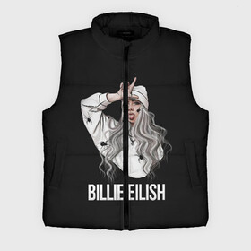 Мужской жилет утепленный 3D с принтом BILLIE EILISH в Екатеринбурге,  |  | ayelish | bad guy | bellyache | bilie eilish | bilie elish | billie | billie eilish | eilish | electronic | elish | music | били айлиш | билли айлиш | эйлиш | элиш