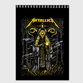 Скетчбук с принтом Metallica в Екатеринбурге, 100% бумага
 | 48 листов, плотность листов — 100 г/м2, плотность картонной обложки — 250 г/м2. Листы скреплены сверху удобной пружинной спиралью | american | devil | eyes | forest | glowing | horns | james hetfield | kirk hammett | metal band | metallica | music | mysticism | night | rock | smoke | trees | американская | глаза | деревья | джеймс хетфилд | дым | дьявол | ларс у | лес | метал группа |